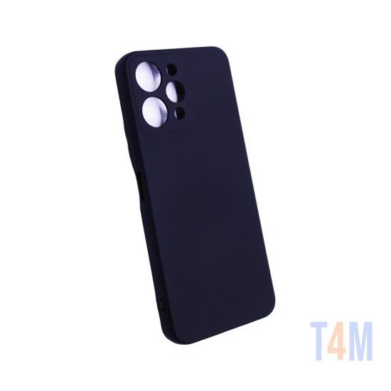 Funda de Silicona con Marco de Cámara para Xiaomi Redmi 12 Negro